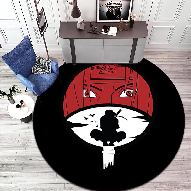 Famous cartoon NARUTO protagonist Uzumaki Naruto round carpet soft home decoration anti-slip door mat outdoor picnic mat carpet M2