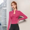 Sunscreen clothing Spring Internet celebrity fitness jacket women's zipper slim-fit quick-drying long-sleeved tight sports yoga clothing top