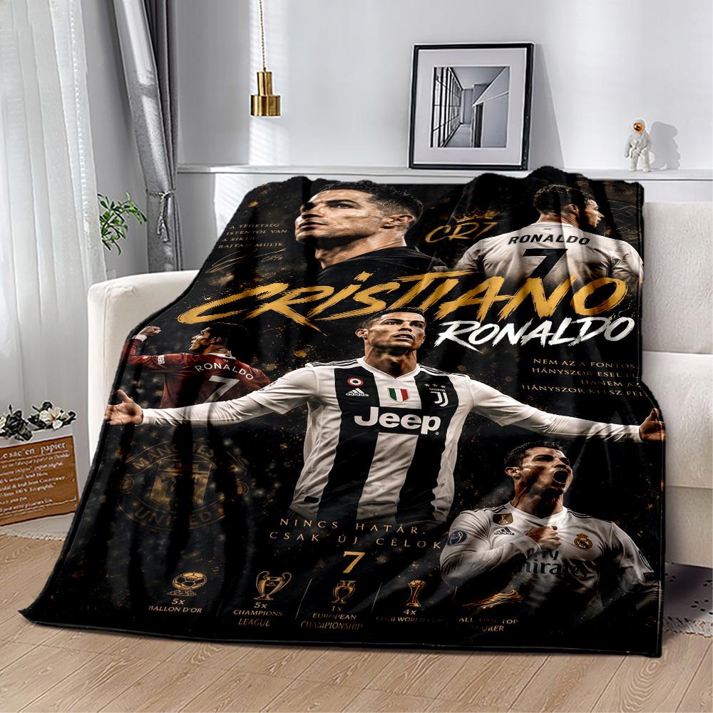 Ronaldo's Crz Football Legends Blanket Ultra-Soft Great for Sofa Livingroom Seaside Four Seasons Universal Modern Gift for Travel Home Birthdays