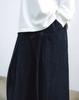 ANGLAN Long Tuck Wing Balloon Denim Pants - Indigo