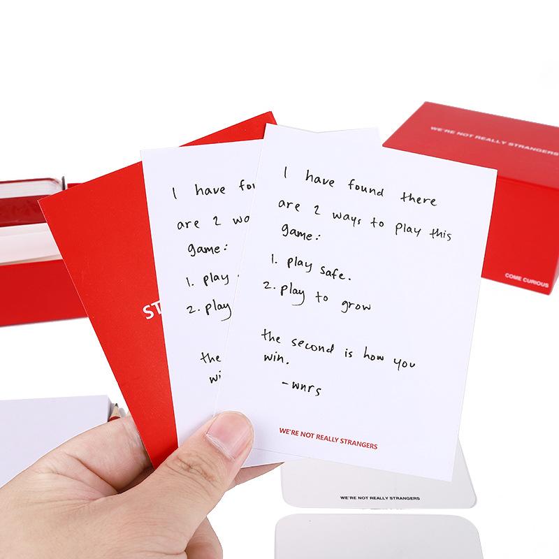 We Not Really Strangers Desktop Game Card Toys Outdoor Indoor Party Interactive Adult Card Toys Props Creative Cards Toys