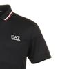Emporio Armani EA7 Letter Logo Printed Striped Slim Fit Short Sleeve Polo Shirt Men tops Black 6DPF17-PJ27Z-1200