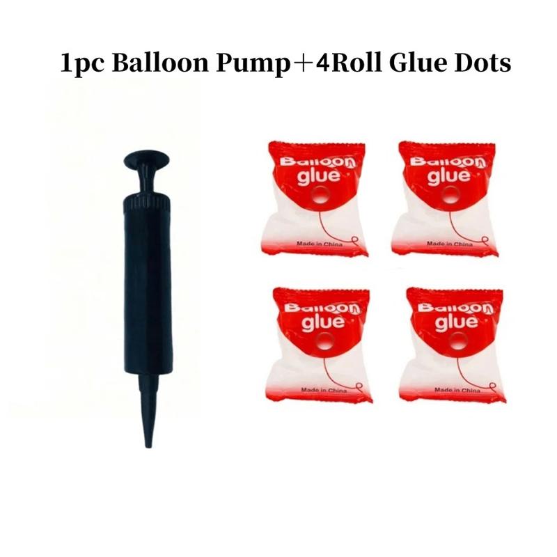 1/3/5PC Balloon Pump Balloon Glue Dot Portable Hand Push Balloons Inflator Accessories Wedding Birthday Party Celebration Tools