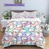 Hello Kitty  Pattern Bedding Quilt Set  Home Decoration  Gift (1 * duvet cover + 2 * pillowcase  without core)