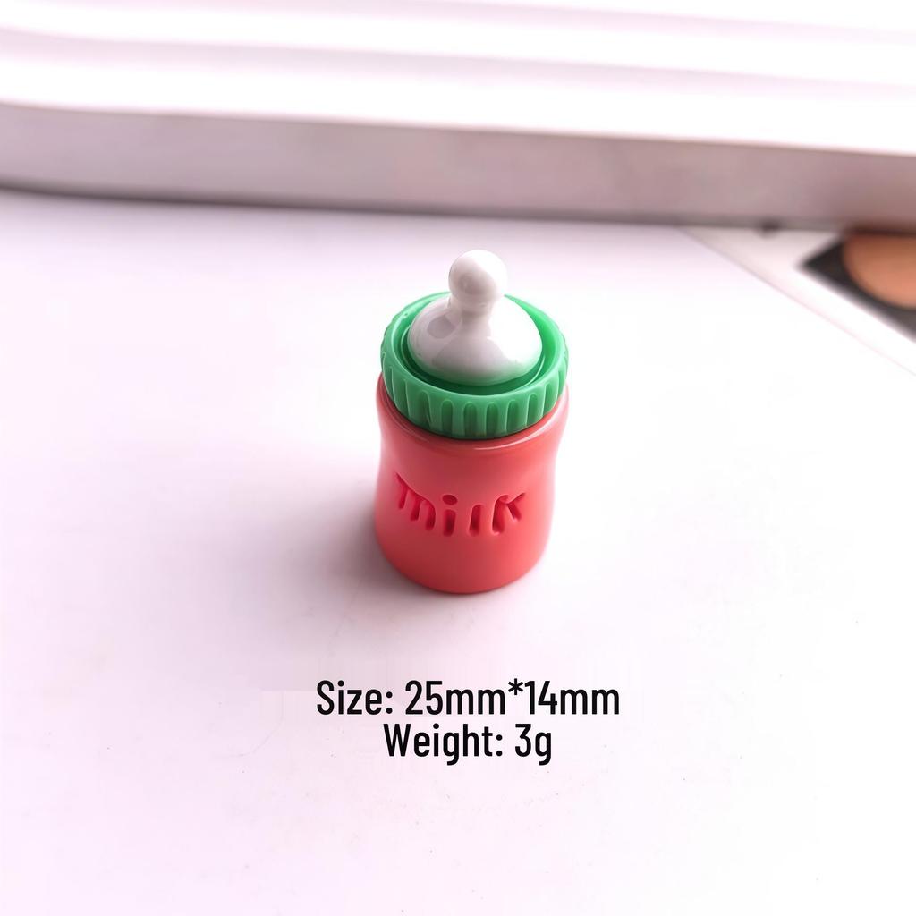 3D Resin Macaron Color Milk Bottle for DIY Jewelry