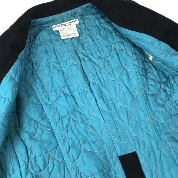 Made in Japan / KATHARINE HAMNETT / Padded Tailored Jacket / Autumn-Winter [Women’s M / Black] Blouson / Outerwear(USED)