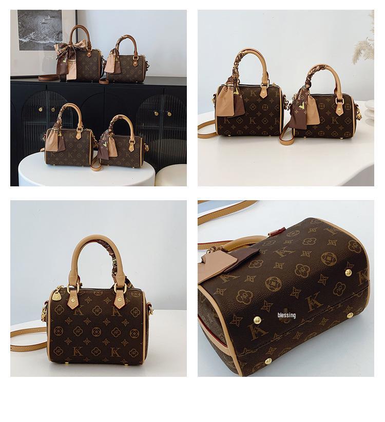 LUYIOUSHEYA Women's 2025 High-End Monogram Boston Pillow Crossbody Bag