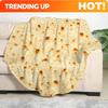 Personalizza 1pz Coperta Morbida e Calda in Flanella con Stampa Tortilla Messicana per Divano, Poltrona, Ufficio, Letto, Campeggio e Viaggi