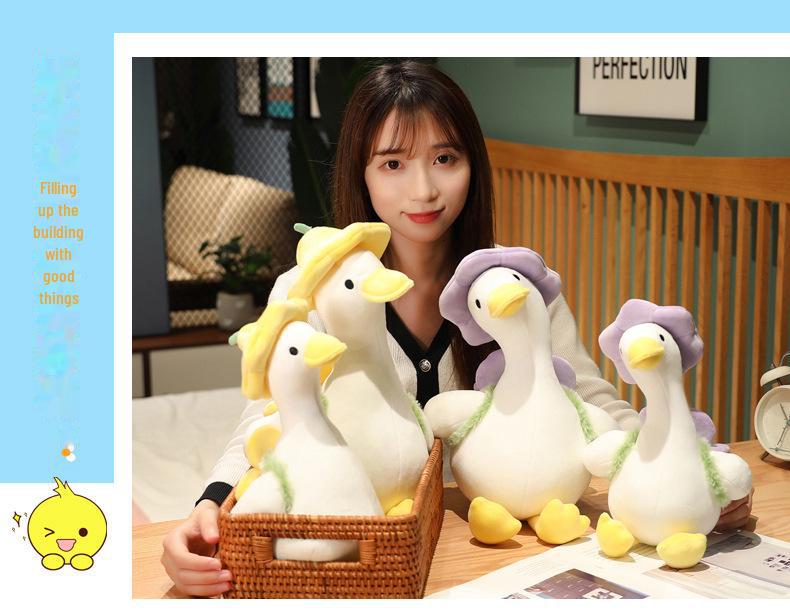 Adorable Flower Duck Plush Toy - Cute Pillow & Children's Birthday Gift