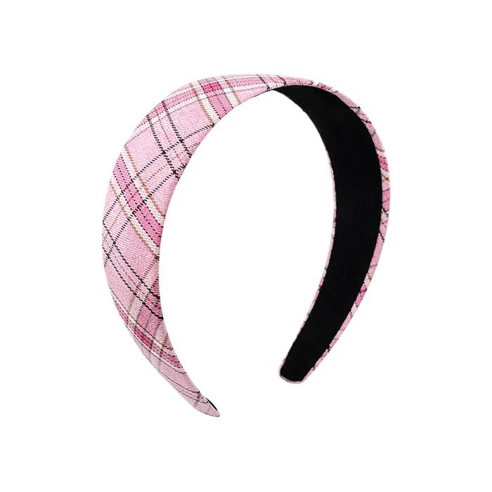 [Worn by N-Mix Haewon]_High Teen Check Hairband_Double Pink
