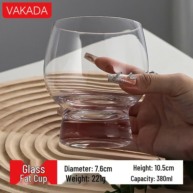 VAKADA Puffy Glass Tumbler for Whiskey & Coffee