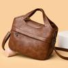 Retro-style Large Capacity Shoulder Bag, Simple and Versatile Solid Color Crossbody Bag, High-end Soft Leather Casual Commuter Bag