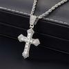 Classic Zircon Cross Necklace Iced Out Hip Hop for Men and Women Bling Pendant Punk Jewelry Gifts