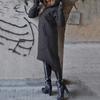 Automne et Hiver Veste Irrégulière à Capuche Grande Taille pour Femme Sweat-shirt Long