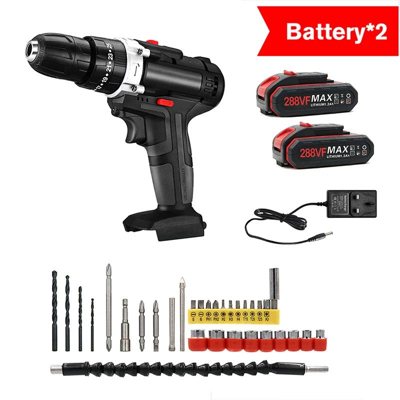 

Ручная дрель для бытовой ручной дрели, электрическая отвертка, мини-беспроводной драйвер питания с зарядным устройством, переменная скорость, электроинструменты для самостоятельной сборки type 2