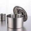 304 Stainless Steel Non-Magnetic Kitchen Bowl Set: Flavor Bowl, Seasoning Box, Soup Bowl, Egg Beating Basin, Stew Pot, Oil Pan.