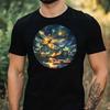 T-Shirt Men Dragonfly Magic Motif Cotton Size XS To 5XL