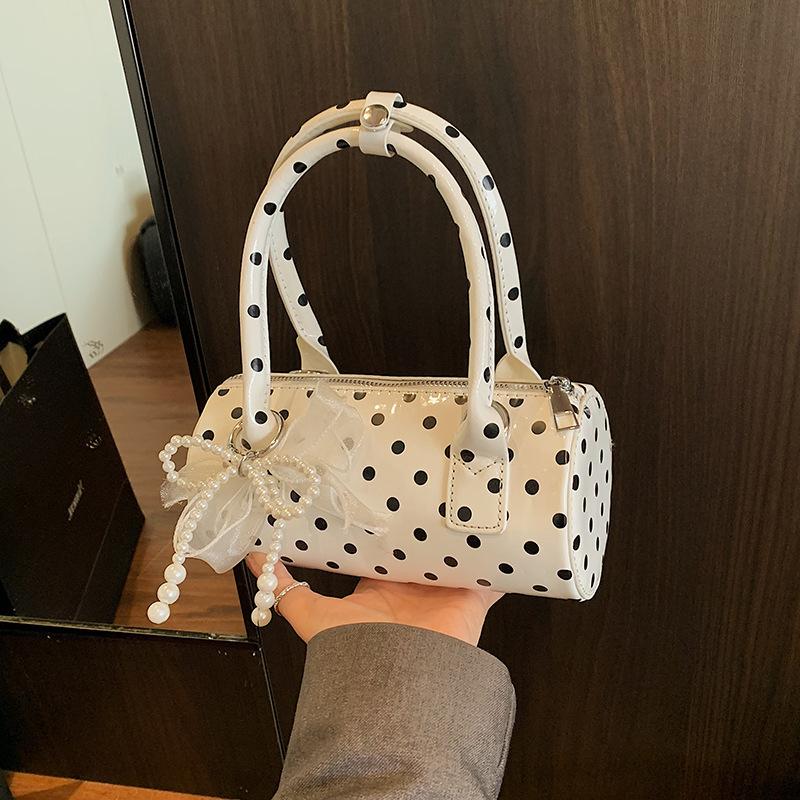 2025 New Korean Summer Handbag Small Bag Bag Women's Premium Polka Dot Niche Pillow Bag Single Shoulder Messenger Bag