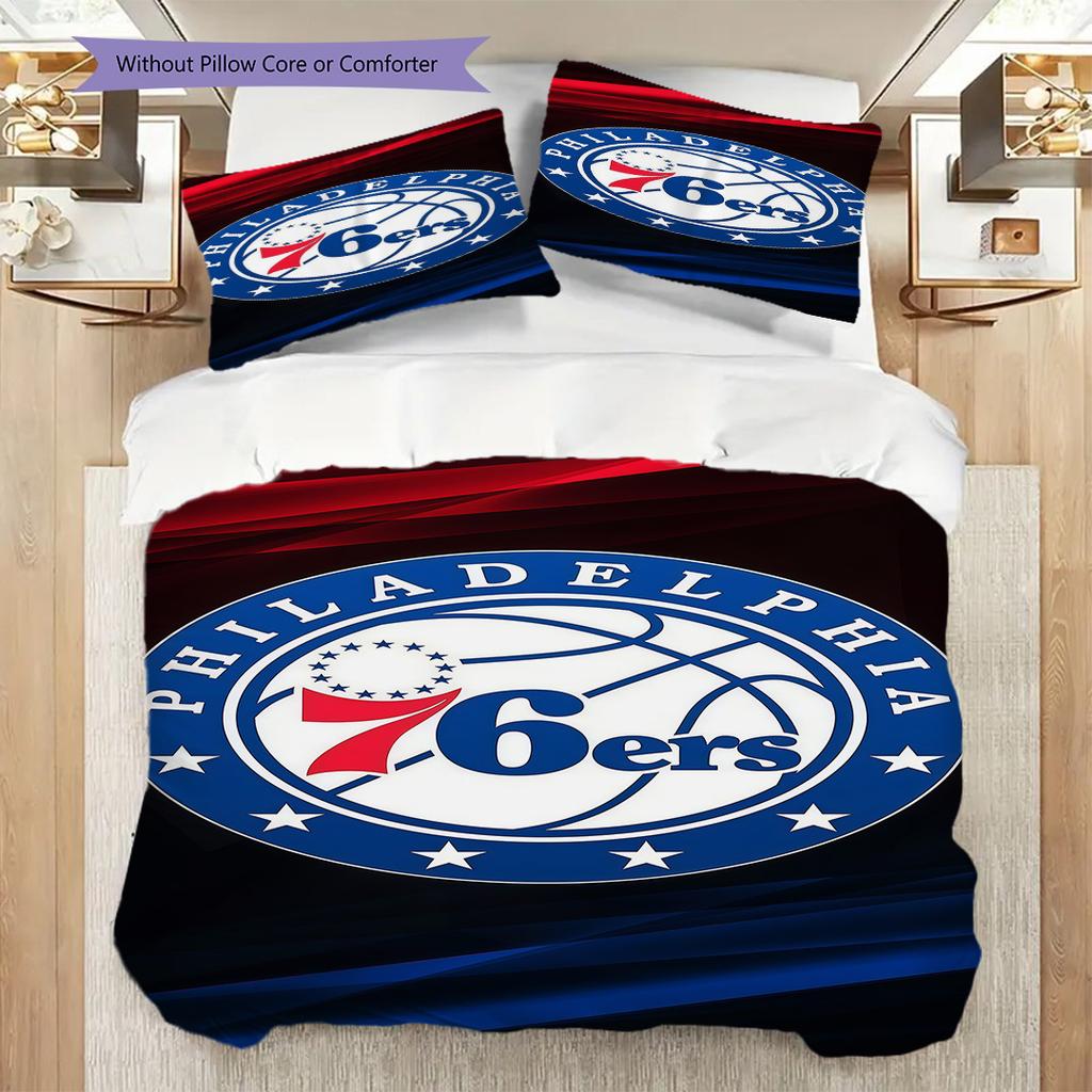Philadelphia Ers Team Spirit Bedding(1 * Duvet Cover + 2 * Pillowcase, Without core)Soft and Comfortable Christmas Birthday Gift