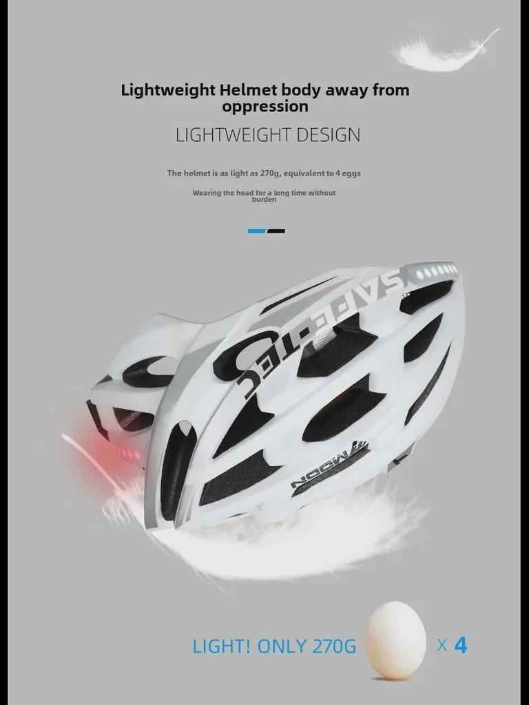 MOON Smart Bluetooth LED Cycling Helmet, Breathable Unisex Road & Mountain Bike Helmet
