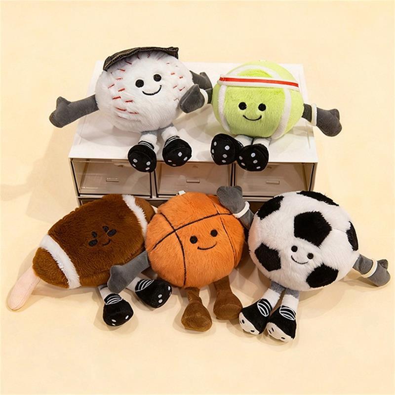 Linda Mascota del Mundial Fútbol Rugby Baloncesto Tenis Golf Muñeco de Peluche Juguete Llavero Colgante Bolso Colgar Bendición de la Suerte Souvenir Regalo