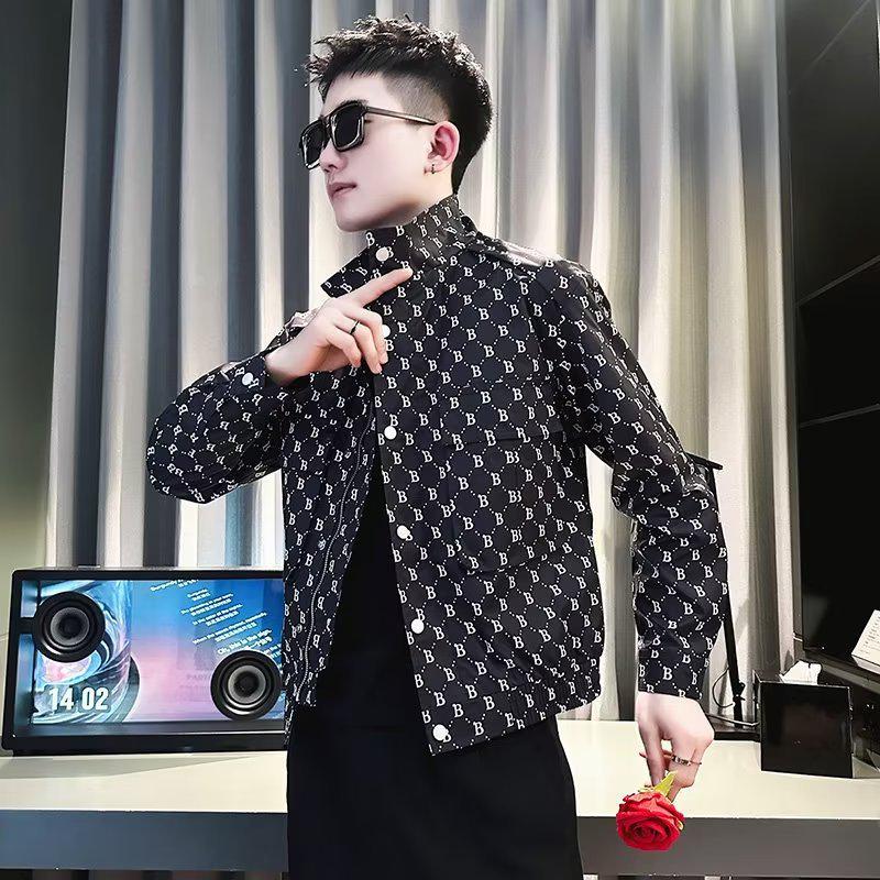 2023 Men's Trendy Casual Letter Print Jacket for Spring & Autumn