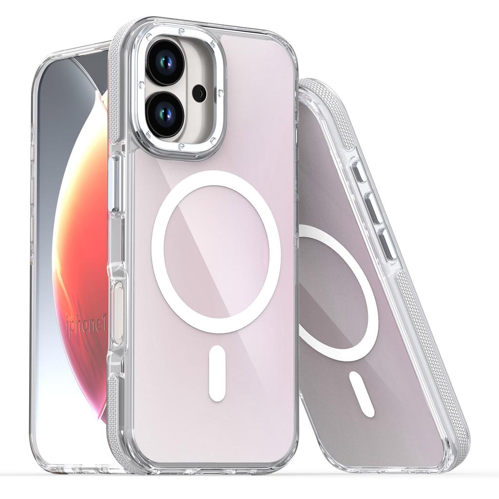 For iPhone 17 Case Compatible with MagSafe Color Changing TPU Acrylic Phone Back Cover