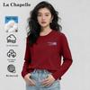 La Chapelle Women's Pure Cotton Gradient Stripe Long-Sleeve T-Shirt