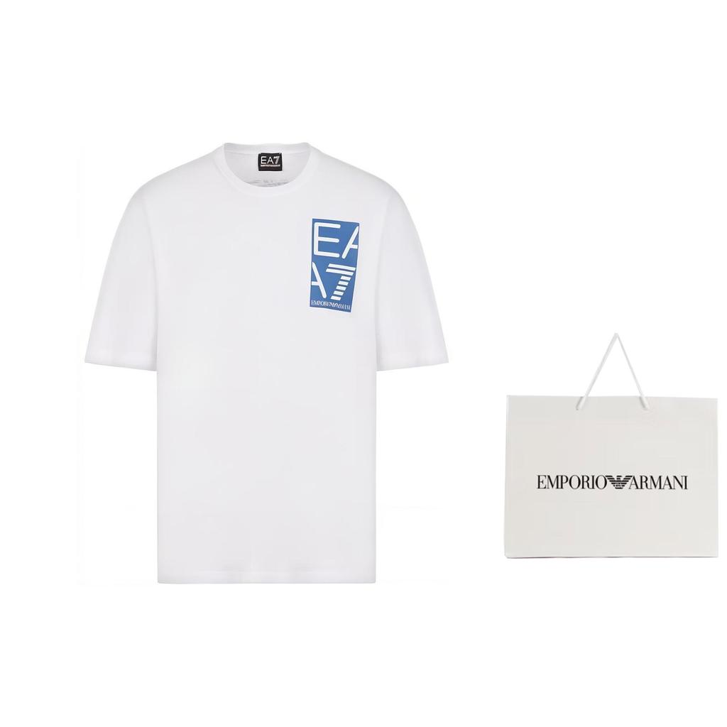 EMPORIO ARMANI EA7 SS23 T Shirt Men's White 3RPT54-PJ7CZ-1100