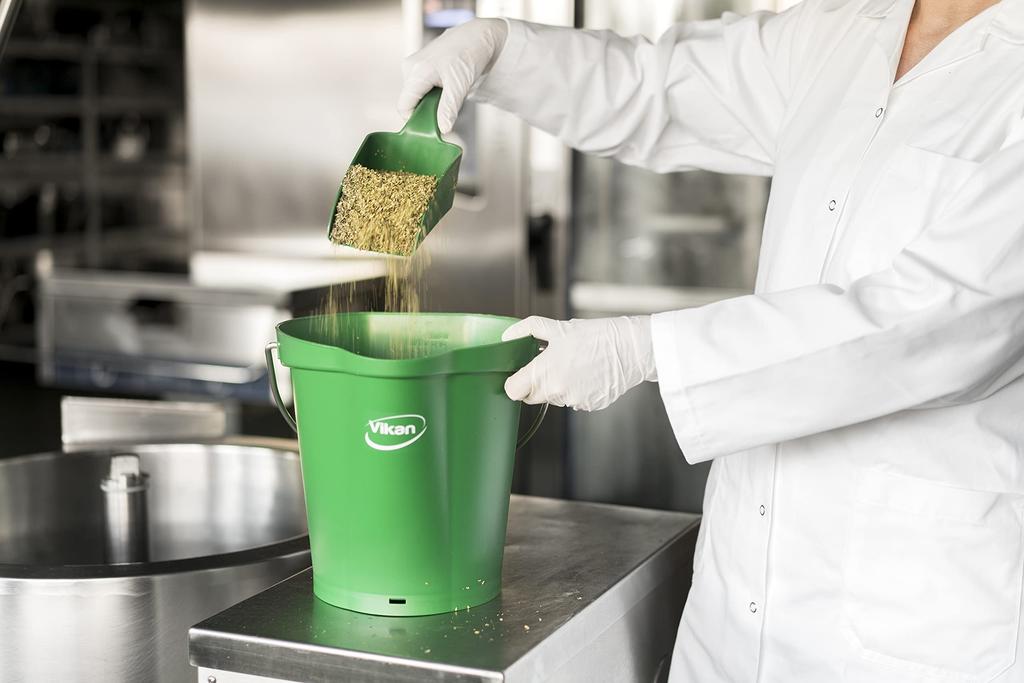 Vikan Hygiene Capacity Kyowa Heat Chemical Outdoor Bucket, 6L, 5688, Green, Clean, Bucket, Lightweight, Graduated, Resistant, Resistant, Durable,