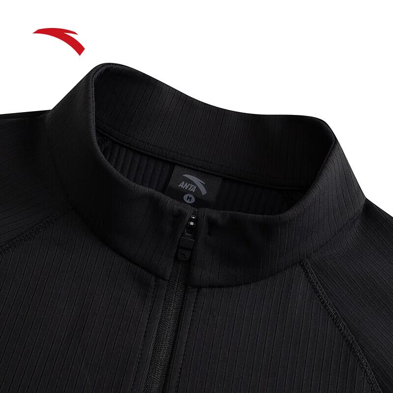 ANTA Women's Brushed Half-Zip Slim-Fit Long Sleeve Sport T-Shirt