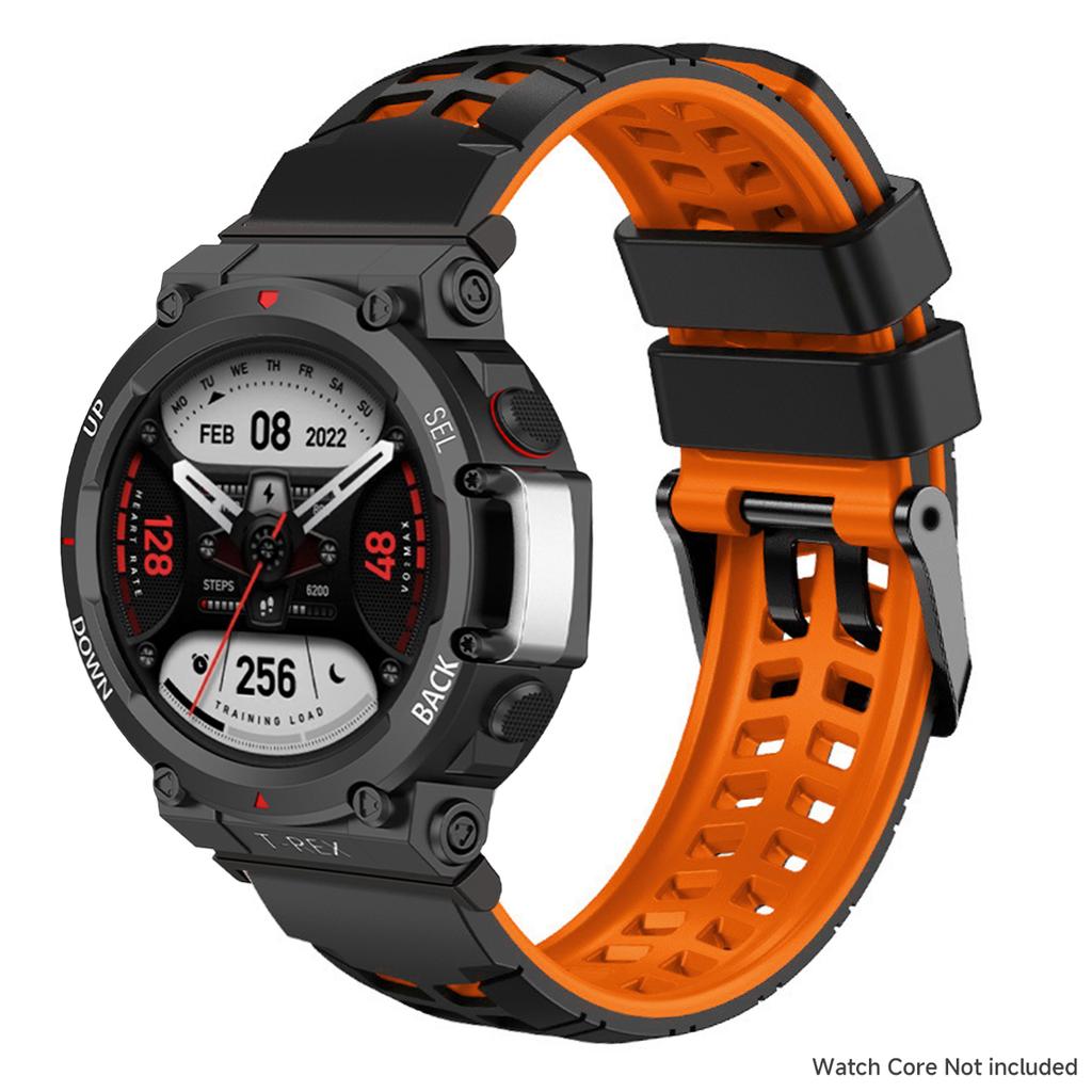 Silicone Sport Band For Amazfit T-rex 3/2/1 Two Tone Adjustable Strap For T-rex Pro/Ultra/2ultra Smartwatch Breathable Bracelet
