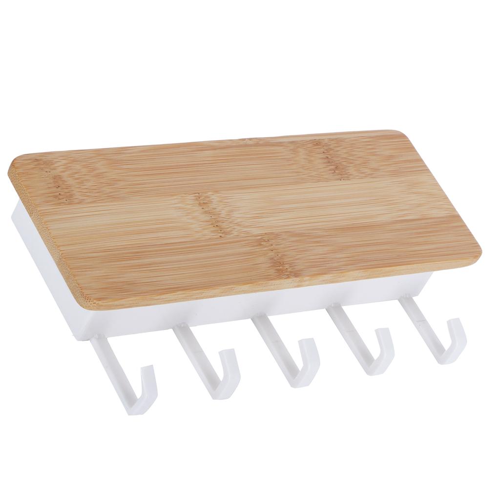 Wandmontierter Schlüsselhalter Zuhause Wandmontierter Schlüsselaufhänger Organizer Aufbewahrungsbox mit 5 Haken