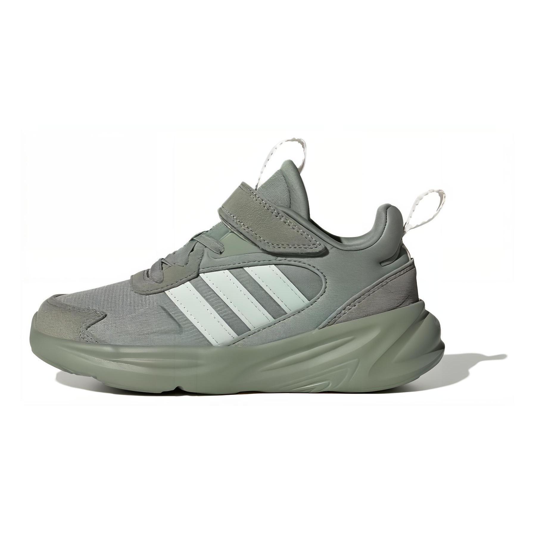 Adidas Neo Ozelle Breathable Anti Kick Low top Kids  Running Shoes Gray Green Kids  IF7893 30.5