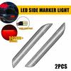 Red LED Rear Side Markers Lights Lamps Assembly Clear For 2015-22 Ford Mustang A