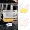 Bird Cage Feeder Transparent Parrot Seed Food Container with Removable Seed & Water Tray Bird Cage Accessories