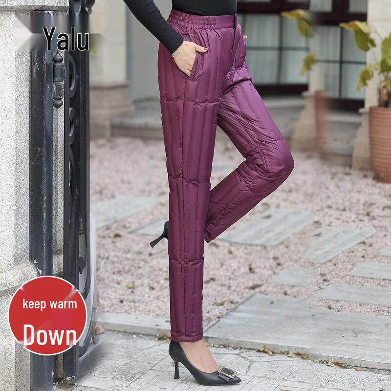 Yalu Women's Duck Down Straight-Leg Winter Pants