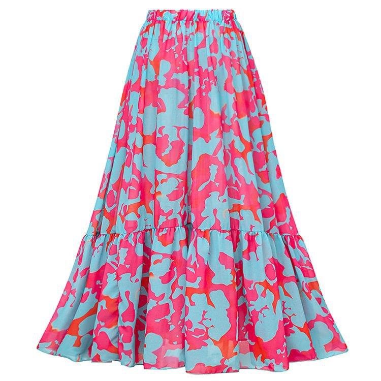 European and American popular bikini sexy high waist split swimsuit beach vacation skirt suit women