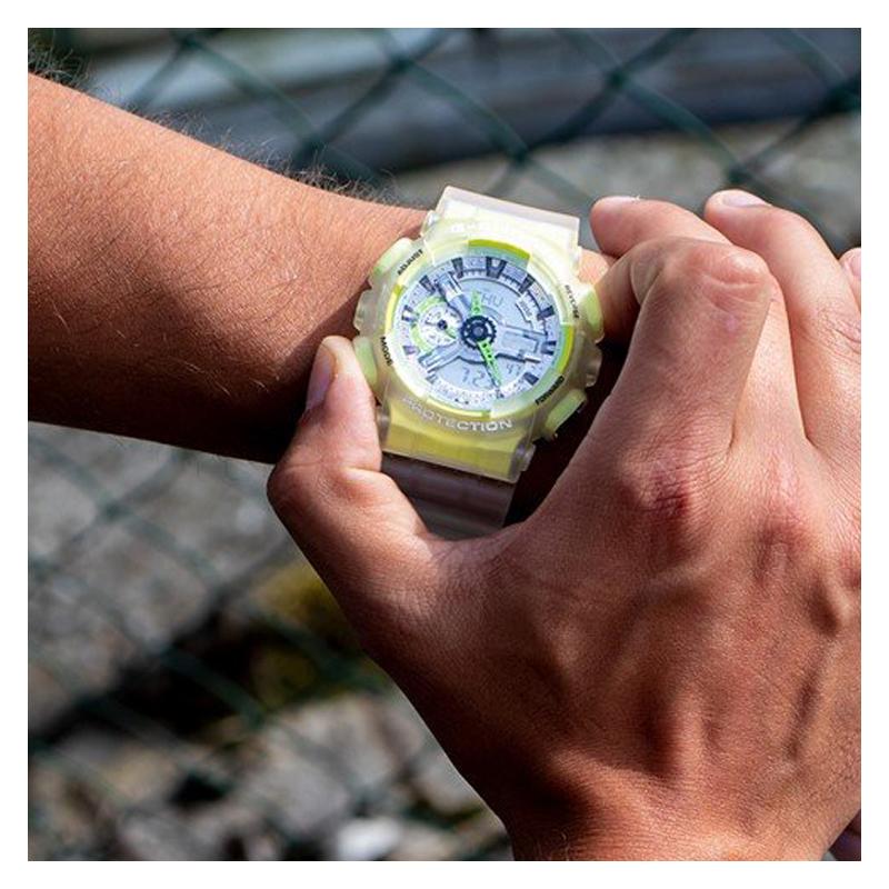 Casio Street Classic Pointer Dual Display Dial Quartz Movement Resin Strap Japanese and Korean Watch Men and Women Same Style GA-110LS-7ABA-110CR-7A