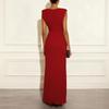 Women’s V Neck Sleeveless Maxi Dress Waist Cinched Slit Party Gown Evening Formal Dress Elegant Long Dress for Special Occasions