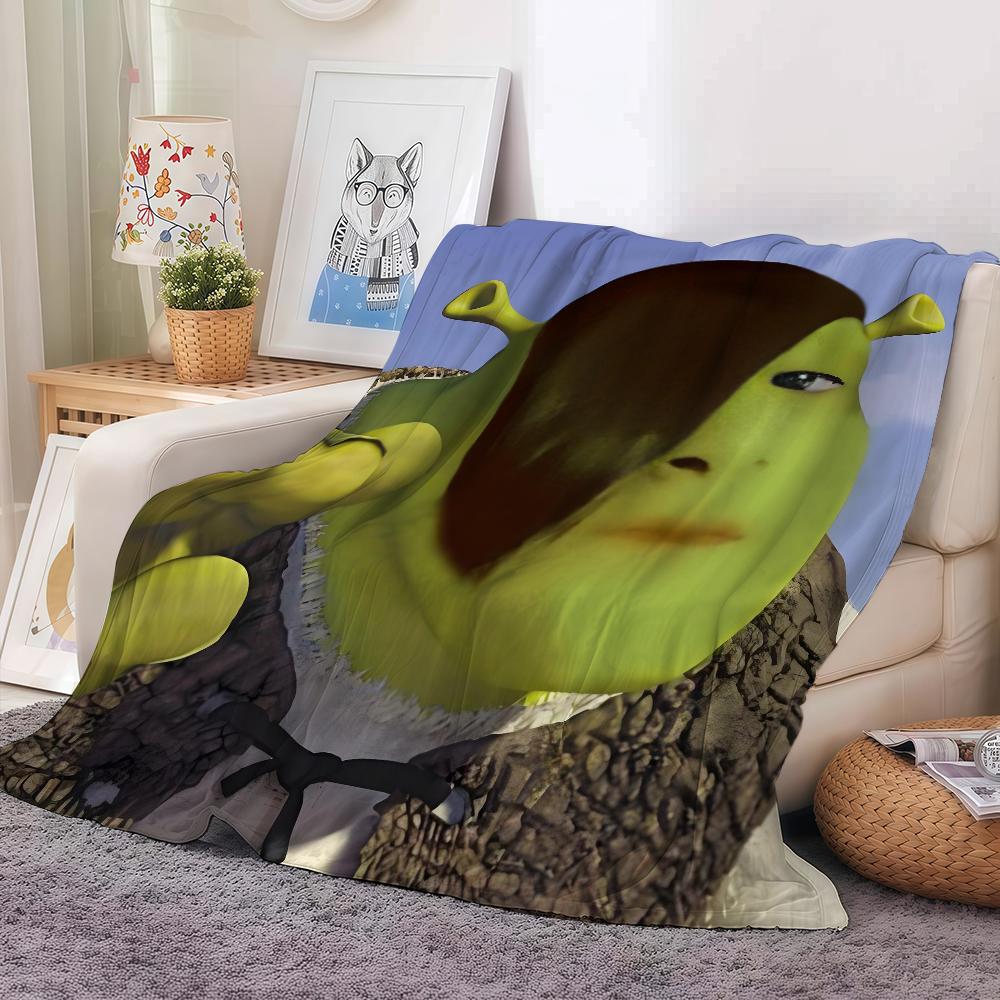 S-Shrek-K Pun Funny Memes Blanket Warm And Soft Suitable For Bedroom Living Room Sofa Bed Office Travel Camping