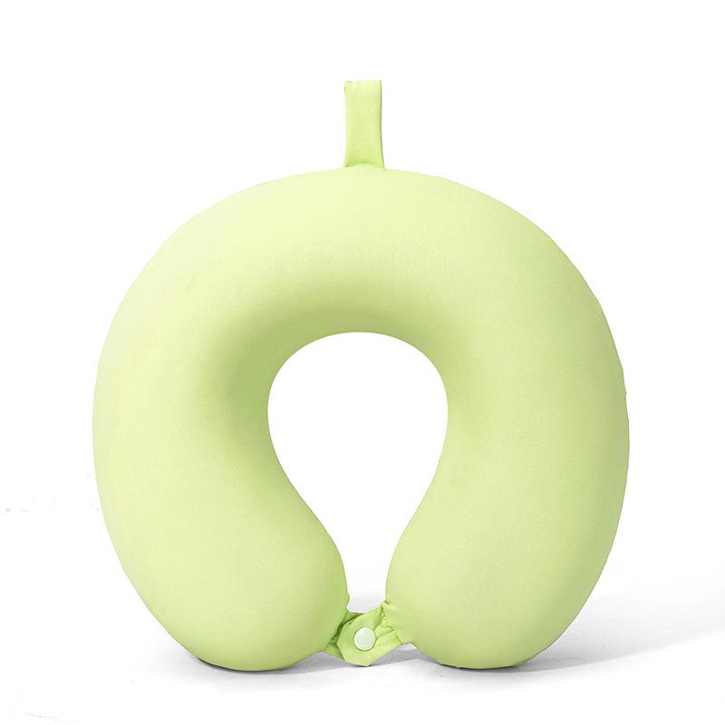 Summer U-Shaped Ice Silk Cool Travel Neck Pillow: Breathable, Portable Nap Support Souvenir