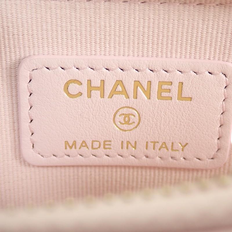 Chanel AP2086 Coin Case Pink Lambskin Women