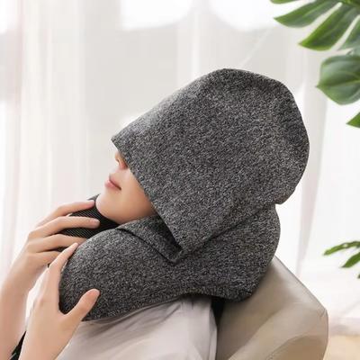 Gifts Portable Travel Memory Foam Pillow Protection Neck Adjustable Soft Support Pillows with A Hood Nap Pillow