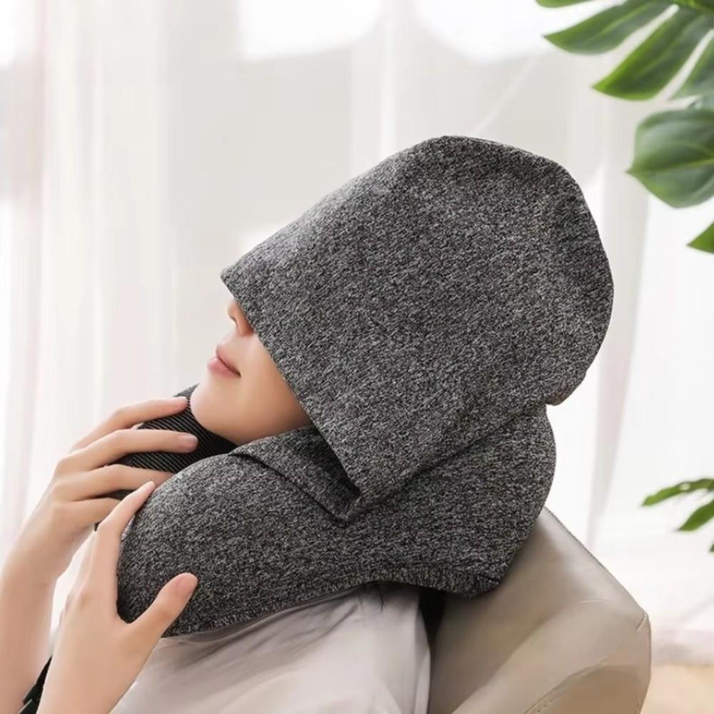 Adjustable Hooded U-shaped Pillows Protection Neck Nap Pillow Gifts Travel Memory Foam Pillow