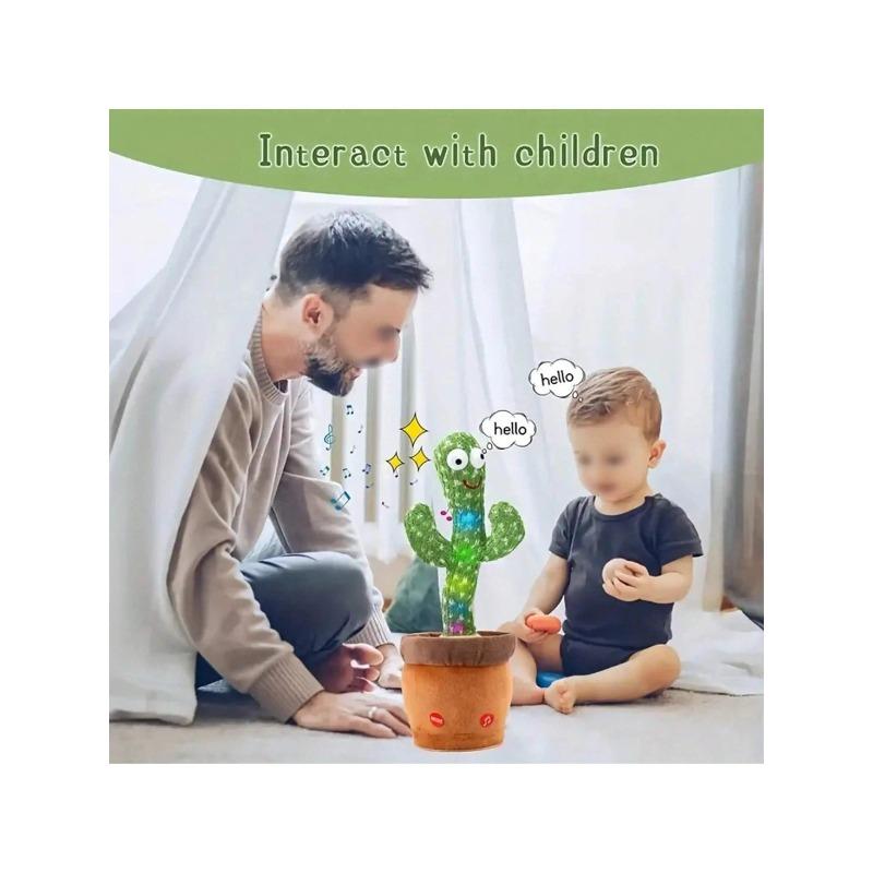 1buc - Jucării cu cactus care dansează și vorbesc pentru bebeluși și fete, cântând care imită înregistrarea care repetă ceea ce spui Sunny Cactus Up Plus