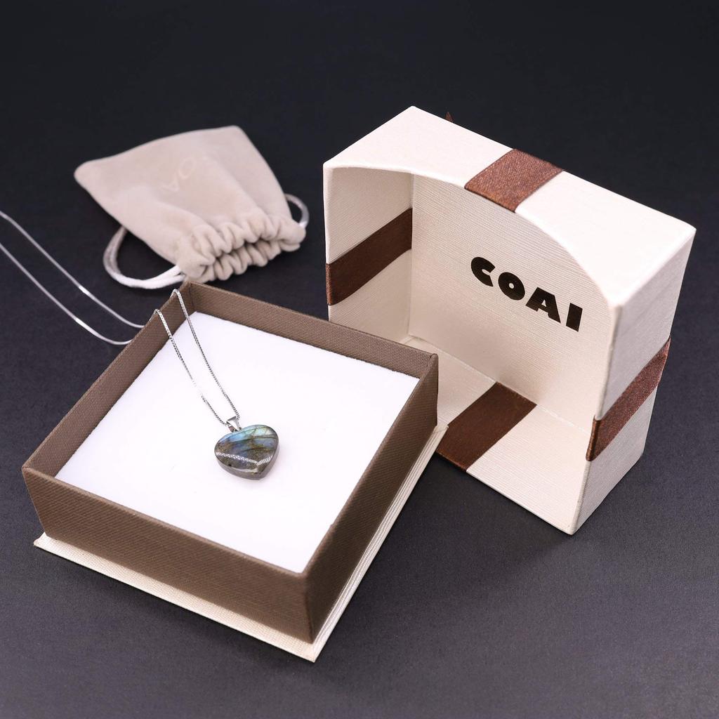 [KOAI] Labradorite Heart Power Stone Necklace for Women