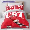 CR7 Pattern Bedding,Quilt Set Quilt Cover Pillowcase Home Birthday Gift (1 * duvet cover + 2 * pillowcase, without core)