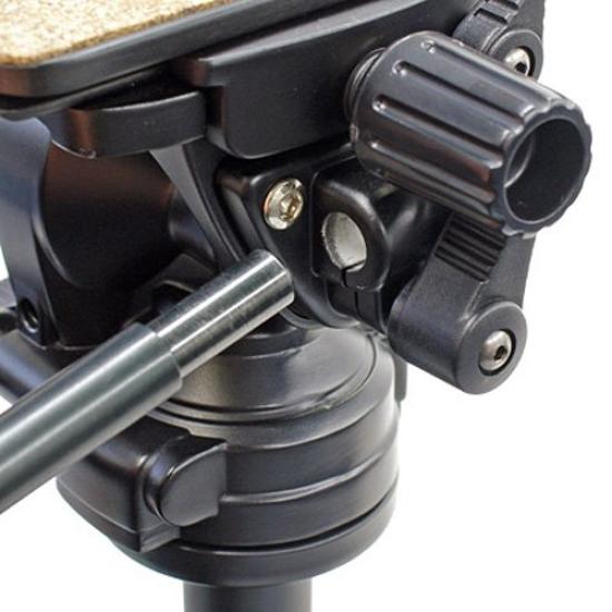 Velbon Fluid Head Medium Bottom Diameter Compatible with Sliding Quick 470102 FHD-51QN Size, 46mm, Shoe, Aluminum,