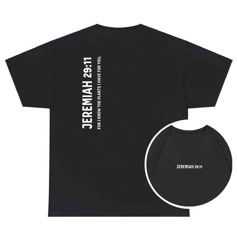 100 Cotton Jeremiah Bible Verse Tee Unisex Inspirational Religious Gift TShirt Scripture Jesus Faith Based Apparel